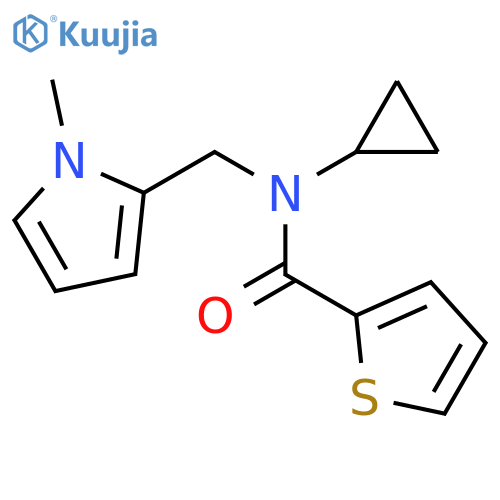 N-cyclopropyl-N-[(1-methyl-1H-pyrrol-2-yl)methyl]thiophene-2-carboxamide structure