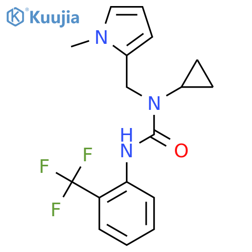 3-cyclopropyl-3-[(1-methyl-1H-pyrrol-2-yl)methyl]-1-[2-(trifluoromethyl)phenyl]urea structure