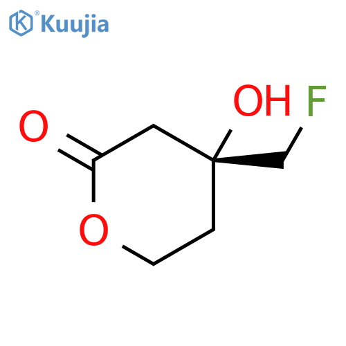 2H-Pyran-2-one,4-(fluoromethyl)tetrahydro-4-hydroxy-, (R)- (9CI) structure