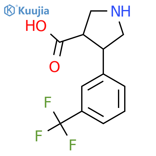 4-3-(trifluoromethyl)phenylpyrrolidine-3-carboxylic acid structure