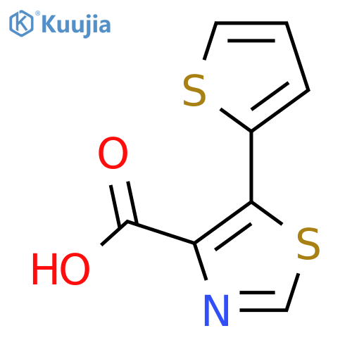 5-(thiophen-2-yl)-1,3-thiazole-4-carboxylic acid structure