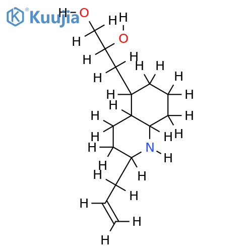 2-allyl-5-(2,3-dihydroxypropyl)-trans-decahydroquinoline structure