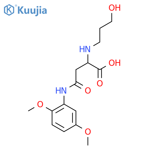 4-((2,5-Dimethoxyphenyl)amino)-2-((3-hydroxypropyl)amino)-4-oxobutanoic acid structure