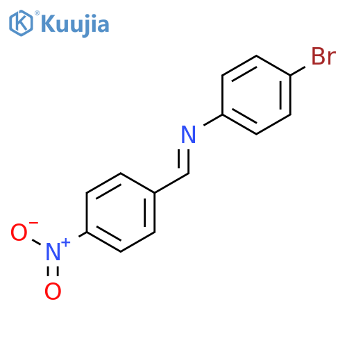 N-(4-bromophenyl)-1-(4-nitrophenyl)methanimine structure