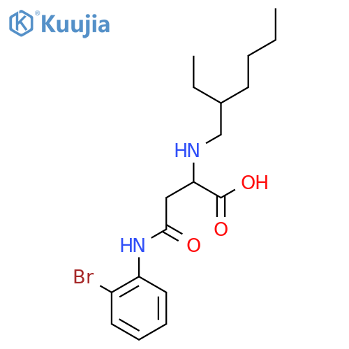 3-[(2-bromophenyl)carbamoyl]-2-[(2-ethylhexyl)amino]propanoic acid structure