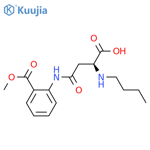 2-(butylamino)-3-{[2-(methoxycarbonyl)phenyl]carbamoyl}propanoic acid structure