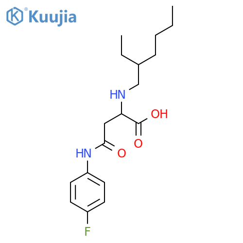 2-[(2-ethylhexyl)amino]-3-[(4-fluorophenyl)carbamoyl]propanoic acid structure
