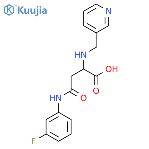 3-[(3-fluorophenyl)carbamoyl]-2-{[(pyridin-3-yl)methyl]amino}propanoic acid structure