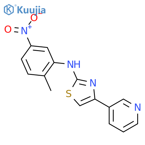 N-(2-methyl-5-nitrophenyl)-4-(pyridin-3-yl)-1,3-thiazol-2-amine structure