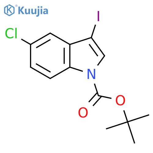 tert-Butyl 5-chloro-3-iodo-1H-indole-1-carboxylate structure