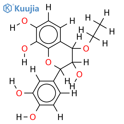 (2R,3R,4S)-2,3-cis-3,4-trans-4-ethoxy-3,3',4',7,8-pentahydroxyflavan structure