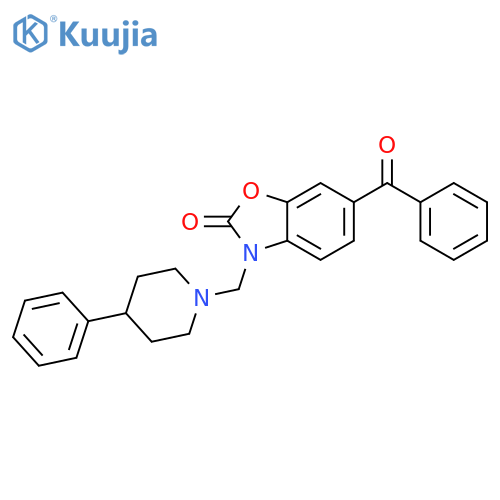 2(3H)-Benzoxazolone,6-benzoyl-3-[(4-phenyl-1-piperidinyl)methyl]- structure