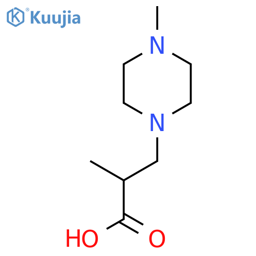 2-Methyl-3-(4-methylpiperazin-1-yl)propanoic acid structure