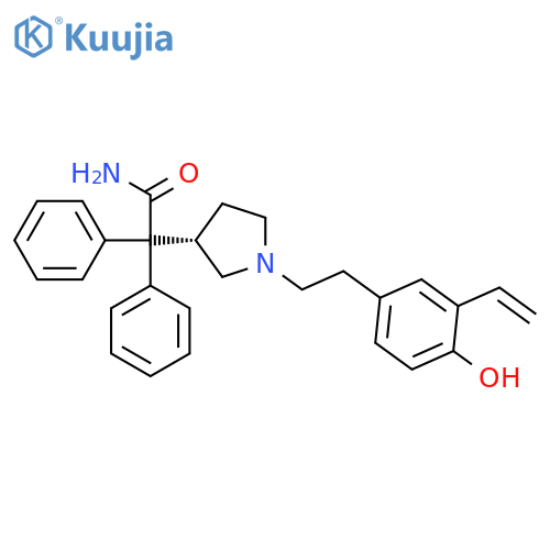 (3S)-1-[2-(3-Ethenyl-4-hydroxyphenyl)ethyl]-α,α-diphenyl-3-pyrrolidineacetaMide structure