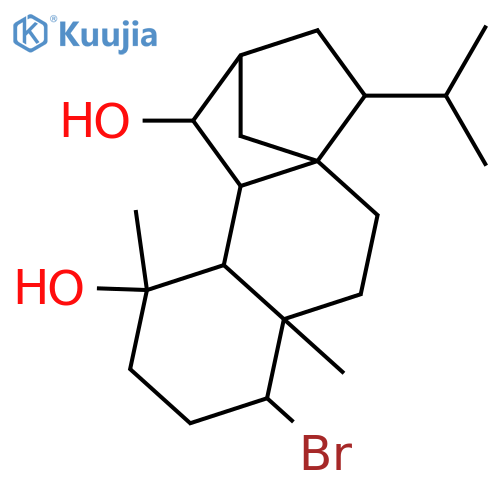 1H-3,10a-Methanophenanthrene-4,5-diol,8-bromododecahydro-5,8a-dimethyl-1-(1-methylethyl)-,(1S,3S,4S,4aS,4bS,5R,8S,8aS,10aS)- structure