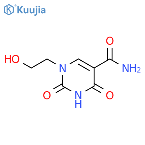5-Pyrimidinecarboxamide, 1,2,3,4-tetrahydro-1-(2-hydroxyethyl)-2,4-dioxo- structure