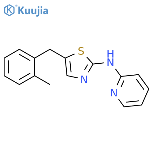 N-{5-[(2-methylphenyl)methyl]-1,3-thiazol-2-yl}pyridin-2-amine structure