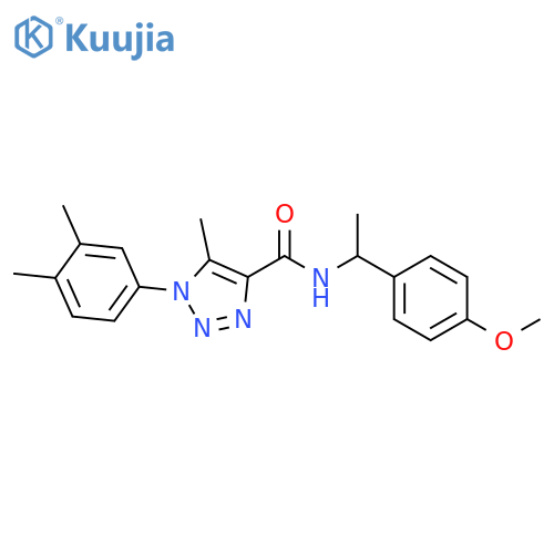 1-(3,4-dimethylphenyl)-N-[1-(4-methoxyphenyl)ethyl]-5-methyl-1H-1,2,3-triazole-4-carboxamide structure