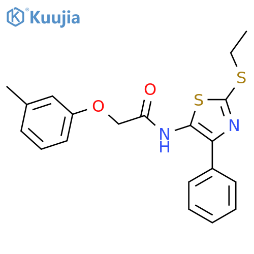 N-[2-(ethylsulfanyl)-4-phenyl-1,3-thiazol-5-yl]-2-(3-methylphenoxy)acetamide structure