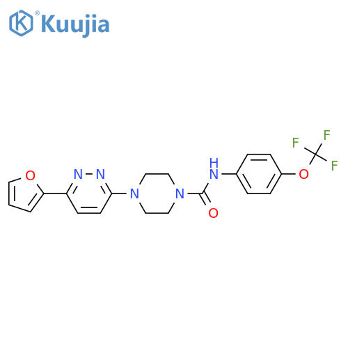 4-[6-(furan-2-yl)pyridazin-3-yl]-N-[4-(trifluoromethoxy)phenyl]piperazine-1-carboxamide structure