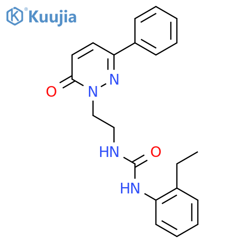 1-(2-ethylphenyl)-3-[2-(6-oxo-3-phenyl-1,6-dihydropyridazin-1-yl)ethyl]urea structure