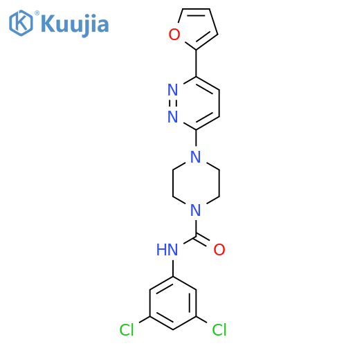 N-(3,5-dichlorophenyl)-4-[6-(furan-2-yl)pyridazin-3-yl]piperazine-1-carboxamide structure