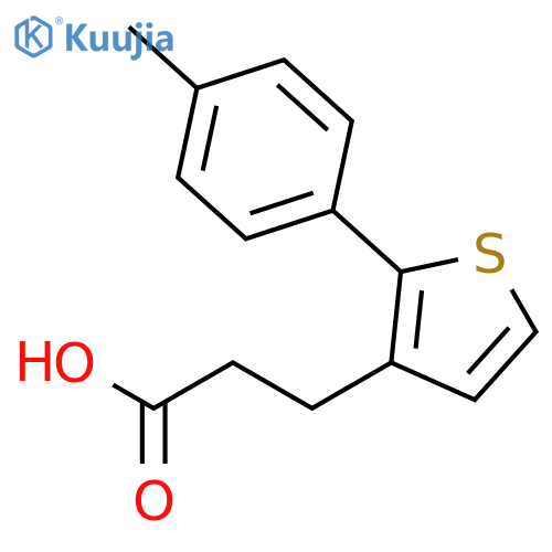 3-Thiophenepropanoic acid, 2-(4-methylphenyl)- structure