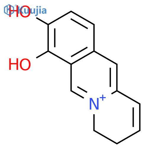 Benzo[b]quinolizinium, 3,4-dihydro-7,8-dihydroxy- structure