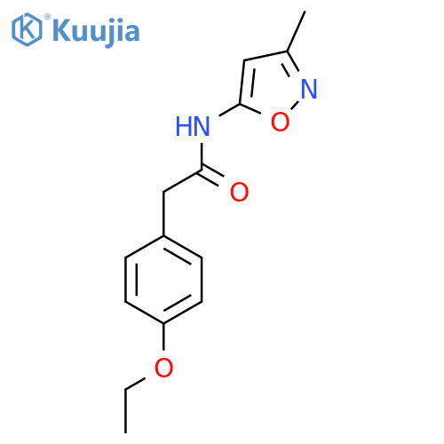 2-(4-ethoxyphenyl)-N-(3-methyl-1,2-oxazol-5-yl)acetamide structure