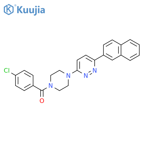 3-[4-(4-chlorobenzoyl)piperazin-1-yl]-6-(naphthalen-2-yl)pyridazine structure