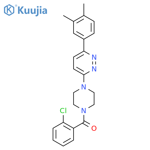 3-[4-(2-chlorobenzoyl)piperazin-1-yl]-6-(3,4-dimethylphenyl)pyridazine structure