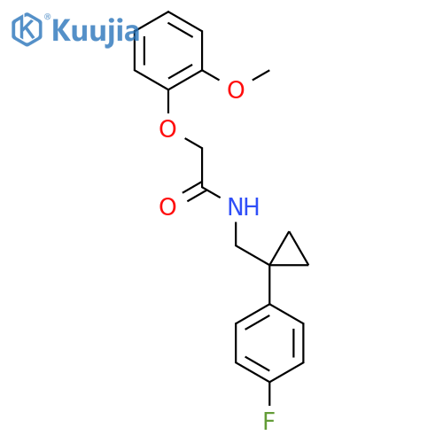 N-{[1-(4-fluorophenyl)cyclopropyl]methyl}-2-(2-methoxyphenoxy)acetamide structure