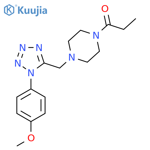 1-(4-{[1-(4-methoxyphenyl)-1H-1,2,3,4-tetrazol-5-yl]methyl}piperazin-1-yl)propan-1-one structure