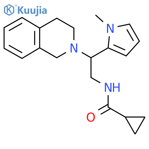 N-[2-(1-methyl-1H-pyrrol-2-yl)-2-(1,2,3,4-tetrahydroisoquinolin-2-yl)ethyl]cyclopropanecarboxamide structure