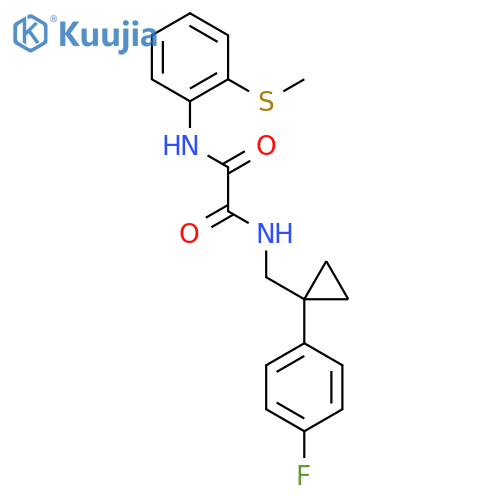 N-{[1-(4-fluorophenyl)cyclopropyl]methyl}-N'-[2-(methylsulfanyl)phenyl]ethanediamide structure