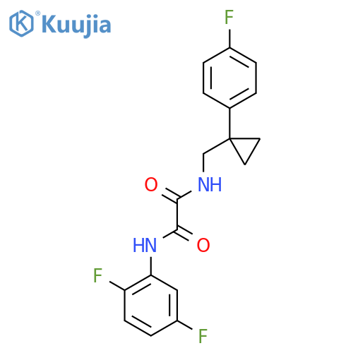 N'-(2,5-difluorophenyl)-N-{[1-(4-fluorophenyl)cyclopropyl]methyl}ethanediamide structure