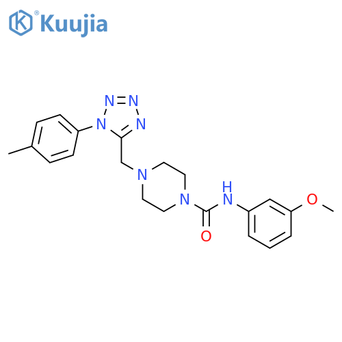 N-(3-methoxyphenyl)-4-{[1-(4-methylphenyl)-1H-1,2,3,4-tetrazol-5-yl]methyl}piperazine-1-carboxamide structure