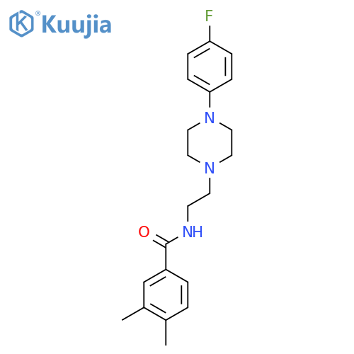 N-{2-[4-(4-fluorophenyl)piperazin-1-yl]ethyl}-3,4-dimethylbenzamide structure