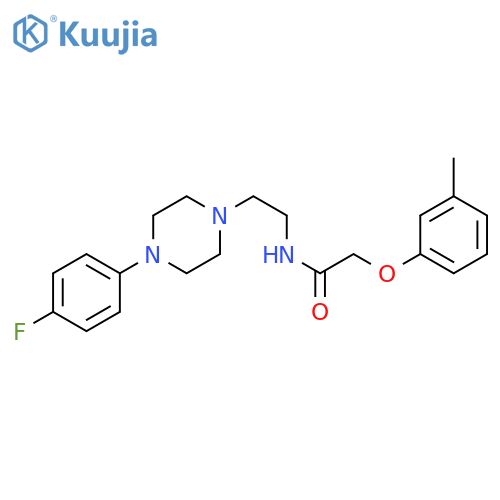 N-{2-[4-(4-fluorophenyl)piperazin-1-yl]ethyl}-2-(3-methylphenoxy)acetamide structure
