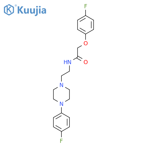 2-(4-fluorophenoxy)-N-{2-[4-(4-fluorophenyl)piperazin-1-yl]ethyl}acetamide structure