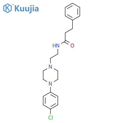 N-{2-[4-(4-chlorophenyl)piperazin-1-yl]ethyl}-3-phenylpropanamide structure