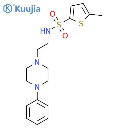 5-methyl-N-[2-(4-phenylpiperazin-1-yl)ethyl]thiophene-2-sulfonamide structure