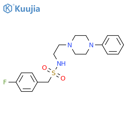 1-(4-fluorophenyl)-N-[2-(4-phenylpiperazin-1-yl)ethyl]methanesulfonamide structure