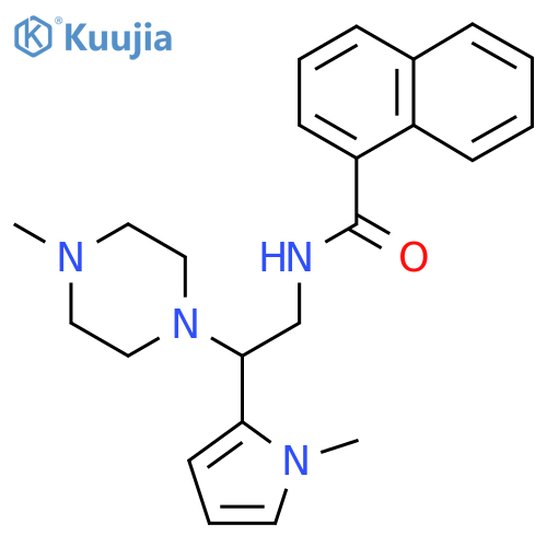 N-[2-(1-methyl-1H-pyrrol-2-yl)-2-(4-methylpiperazin-1-yl)ethyl]naphthalene-1-carboxamide structure