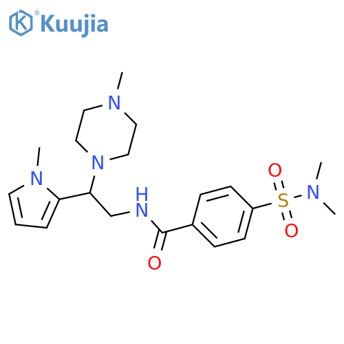 4-(dimethylsulfamoyl)-N-[2-(1-methyl-1H-pyrrol-2-yl)-2-(4-methylpiperazin-1-yl)ethyl]benzamide structure