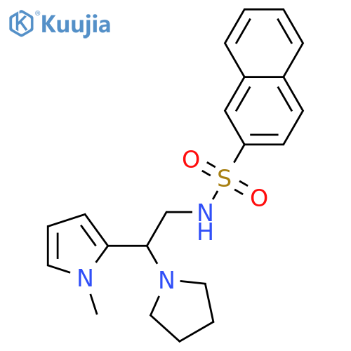 N-[2-(1-methyl-1H-pyrrol-2-yl)-2-(pyrrolidin-1-yl)ethyl]naphthalene-2-sulfonamide structure