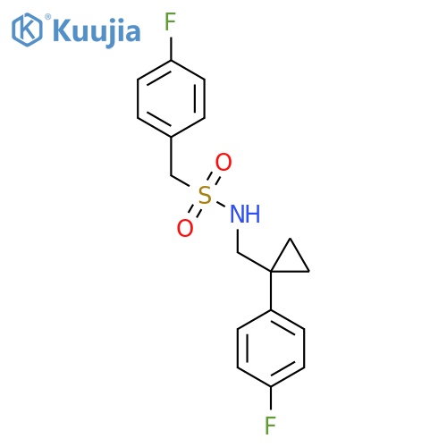 1-(4-fluorophenyl)-N-{[1-(4-fluorophenyl)cyclopropyl]methyl}methanesulfonamide structure