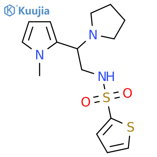 N-[2-(1-methyl-1H-pyrrol-2-yl)-2-(pyrrolidin-1-yl)ethyl]thiophene-2-sulfonamide structure