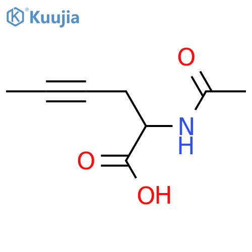 2-acetamidohex-4-ynoic acid structure