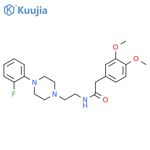 2-(3,4-dimethoxyphenyl)-N-{2-[4-(2-fluorophenyl)piperazin-1-yl]ethyl}acetamide structure